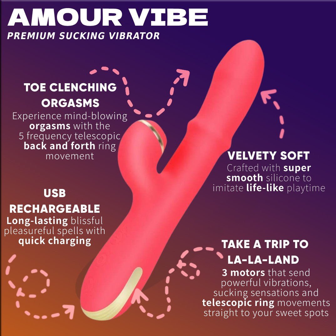 Amour Vibe Sucking Vibrator - Sucking Vibrator For Women - The Secret Affaire