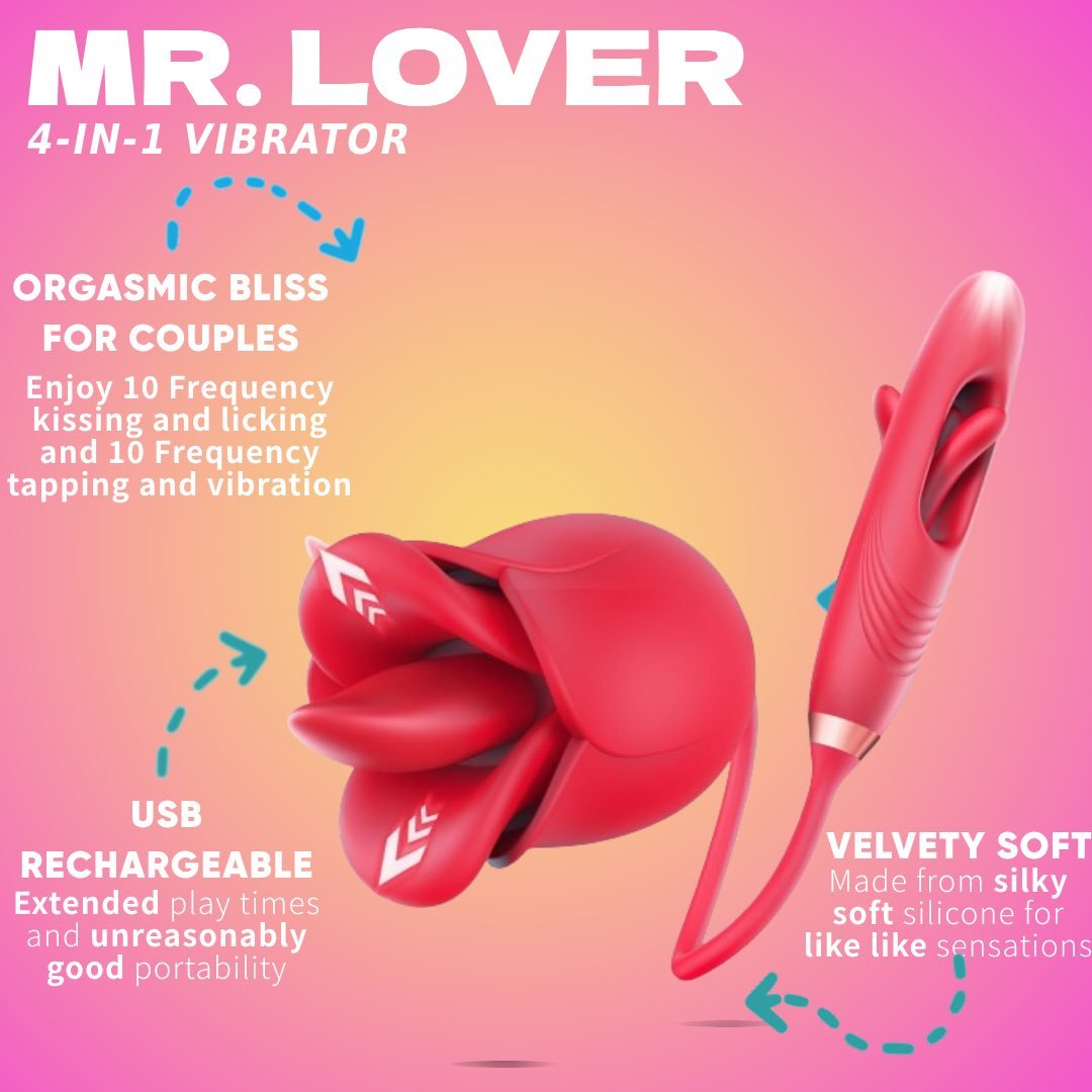 Mr. Lover Kissing Licking Tapping Vibrator - Vibrators > Licking Vibrators For Women - The Secret Affaire