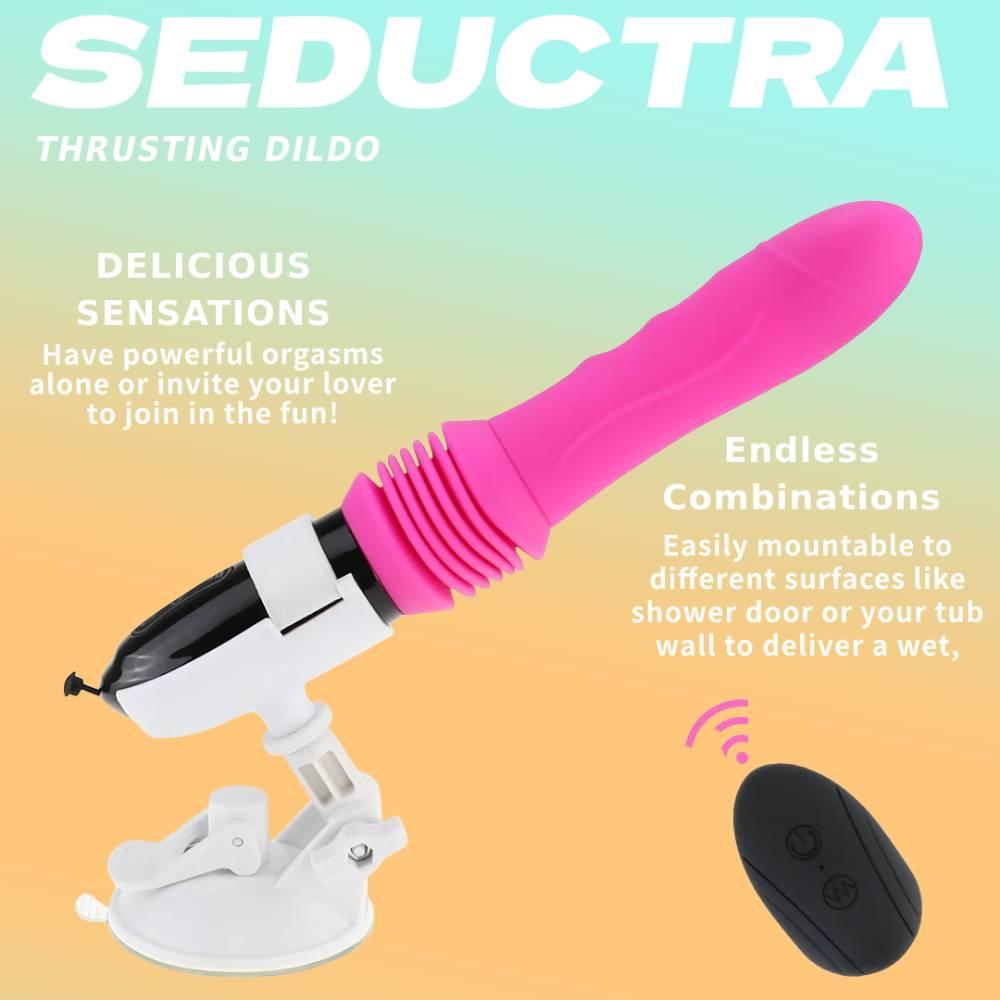 Seductra Thrusting Dildo (Mountable) - thrusting Vibrator - The Secret Affaire