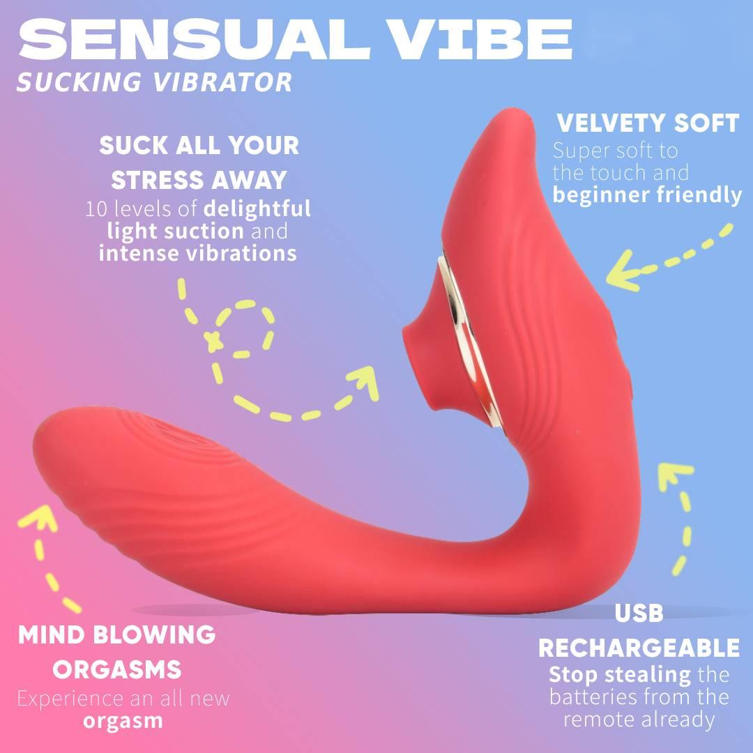 The Sensual Vibe Sucking Vibrator - Vibrators > Sucking Vibrators - The Secret Affaire