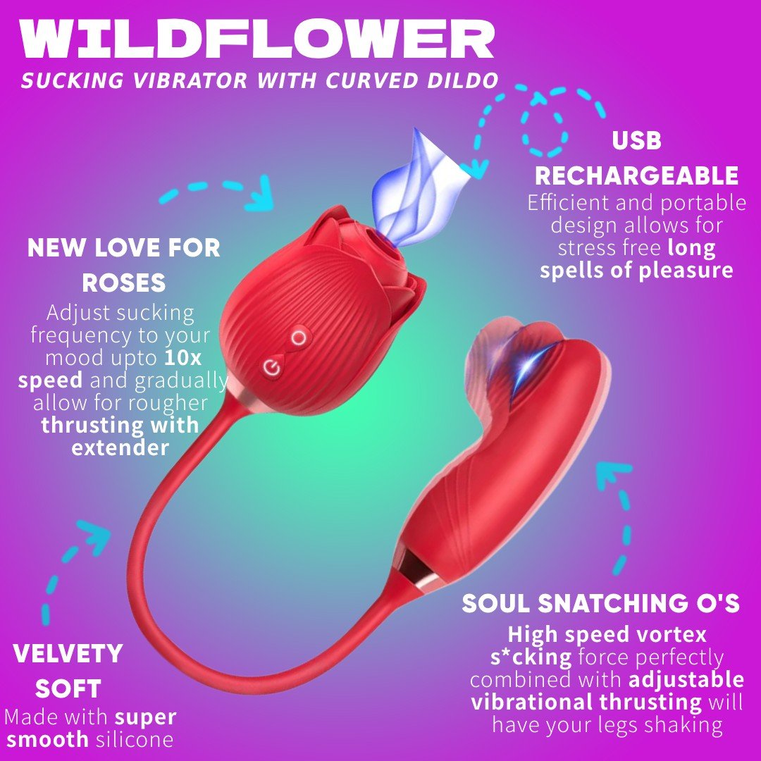 Wildflower Sucking Vibrator - Vibrators > Sucking Vibrators - The Secret Affaire